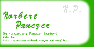 norbert panczer business card